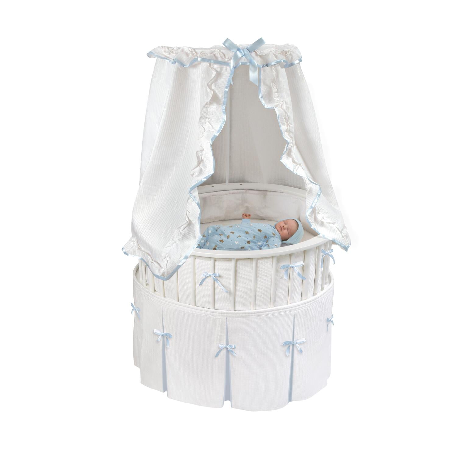 Badger Basket Elite Oval Baby Bassinet with Canopy Cherry White Walmart