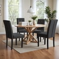 thumbnail image 2 of Homall Dining Chairs Set of 4,Urban Style PU Leather Dining Chairs,Kitchen,Dining Room Wooden Chairs, Black, 2 of 7