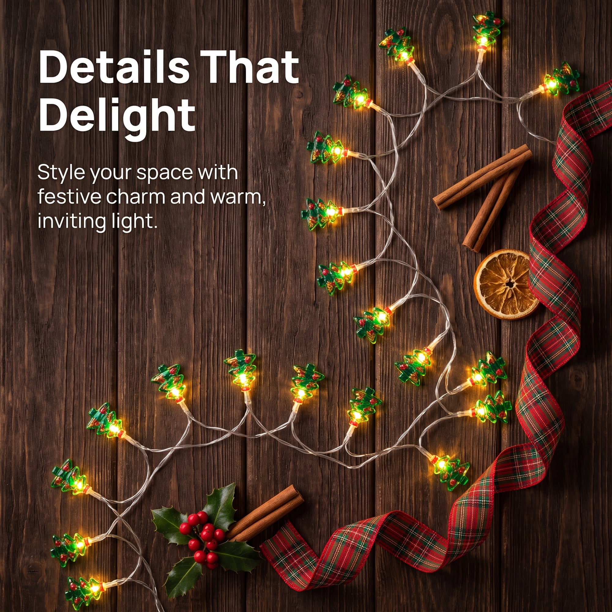 Unique Bargains Fairy Lights for Decor and Festive 9.8 ft Christmas Tree Battery Operated