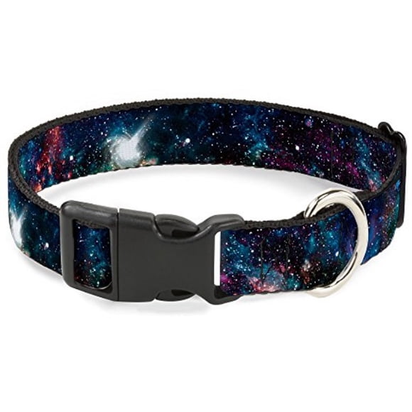 Buckle-Down Collier à Clip en Plastique - Collage Galaxie - 1 Pouces de Large - Convient au Cou de 11-17 Pouces - Moyen