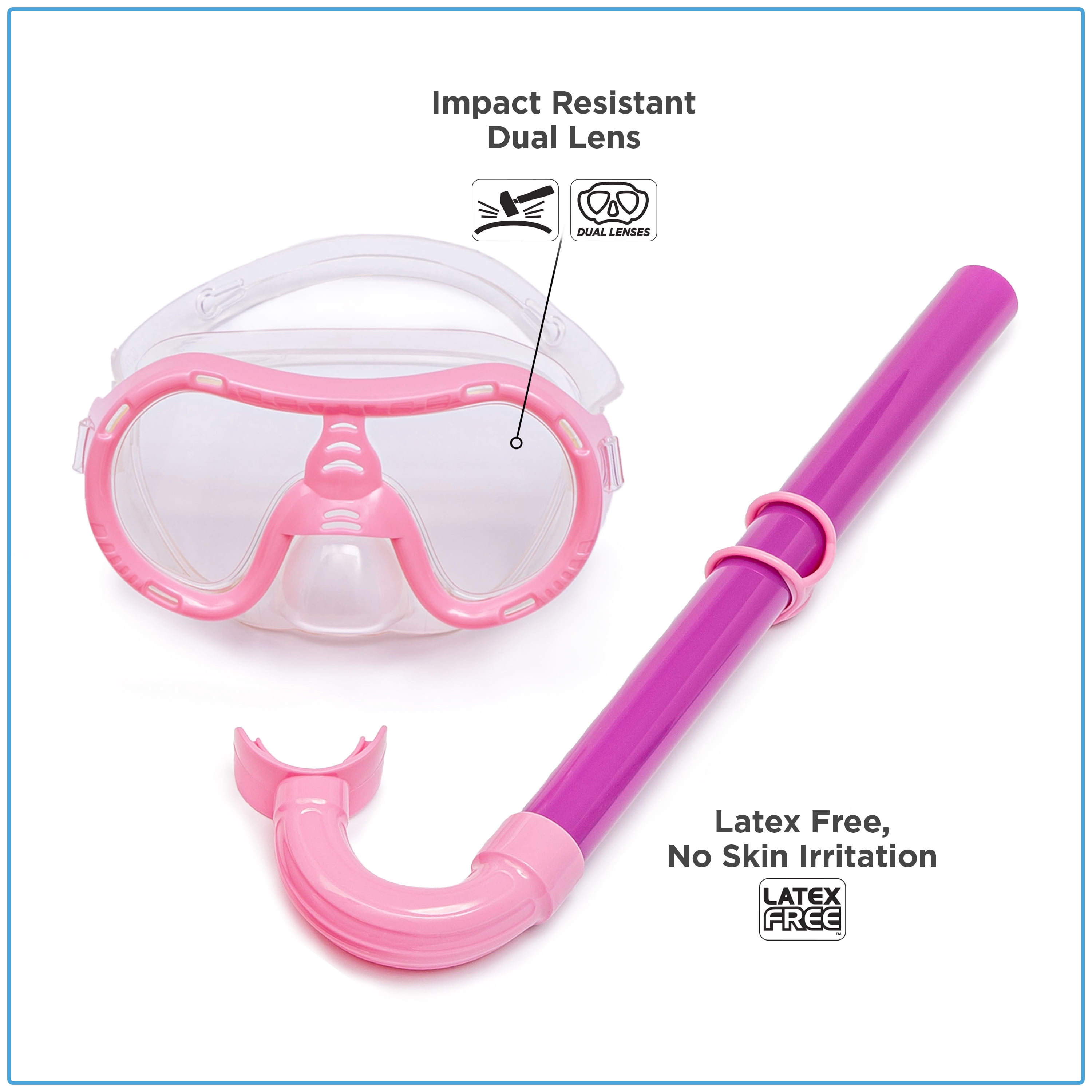EyePop 4-Piece Pink Dive Set for Children, Unisex