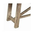 thumbnail image 2 of Cottage Style Wooden Dining Table with Removable Leaf Weathered Brown, 2 of 4