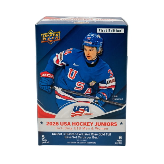 Collectible 2026 Upper Deck Team USA Juniors Hockey Blaster Box