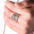 thumbnail image 2 of PVCS Bague Mode Femme en Forme de Couronne avec Strass, 2 of 8
