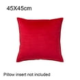 thumbnail image 3 of Housse de Coussin de Siège Couleur Unie Velours Remplacement Doux Usage Intensif Lavable Réutilisable Décoratif Fermeture Éclair Accessoires Rouge 45x45cm, 3 of 6