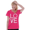 thumbnail image 3 of LOVE Crown Thorns Christian Faith Womens Slim Fit Graphic Tee Brisco Brands S, 3 of 5