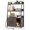 Grey, variant on Costway Cat Litter Box Enclosure with Storage Shelves with Scratching Pad, Charging Station