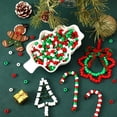thumbnail image 2 of Christmas Pony Beads 1000Pcs Red White Green for Jewelry Making Bracelets/Necklace/ Crafts DIY Supplies(0.24×0.35in Aperture: 0.16in), 2 of 6