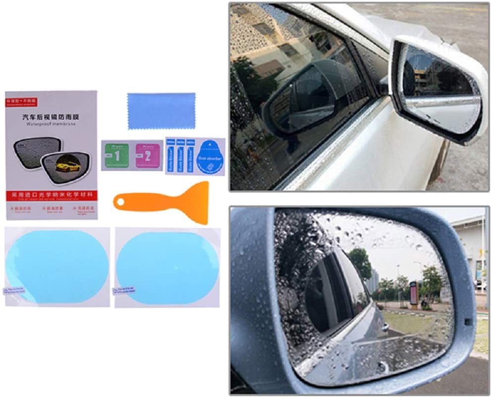 4Pcs/set Car Rearview Mirror Film Waterproof Anti-Fog Rain Proof Window Membrane 