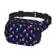 thumbnail image 2 of Fotbe Sea Jellyfish Cangurera Cuadrada con Estampado de Doble Capa, Bolsa de Cintura Ajustable Mini para Hombres y Mujeres, 2 of 9