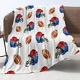 thumbnail image 5 of Football Throw Blanket for Boys Girls, Football Gifts Soft Plush Flannel Blanket for Kids Teen Adults, Football Fan Sport Fleece Blanket for Birthday Graduation Children's Day Travel in(50"x60"), 5 of 7