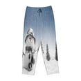 thumbnail image 4 of Xecao Snowman And Christmas Tree Women's Straight Lounge Pajama Pants: The Epitome of Relaxed Sleepwear, 4 of 9