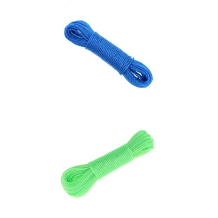 

2pcs Nylon Braided Washing Camping Rope Clothesline 10meters Each