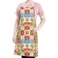thumbnail image 5 of Pioneer Flower Floral Print Pattern Apron for Women and Men, Cotton Linen Waterproof with Pockets, Adjustable, 33x27 Inch for Kitchen, Gardening, BBQ, Salon, 5 of 6