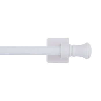 Mainstays 7/16" Magnetic Single Curtain Rod, 16-28", White