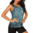 thumbnail image 2 of Fotbe Blue Color Cactus Womens Loose Fit Casual Flowy Slim-Fit Tank Tops Athletic Round Neck Trendy Sleeveless Summer Tops for Gym and Yoga-X-Large, 2 of 7