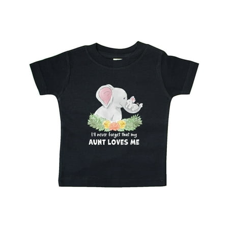 

Inktastic I ll Never Forget That my Aunt Loves Me Cute Elephants Gift Baby Boy or Baby Girl T-Shirt