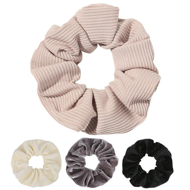 4 coleteros elásticos para el cabello, sujetadores de coleta para mujer, coleteros decorativos