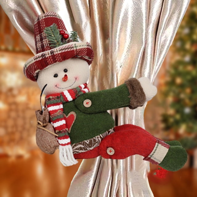 PEONAVET Attache de Rideau Boucle de Rideau de Noël Décoration de Figure Restaurant Hôtel Décoration de Poupée Boucle de Rideau