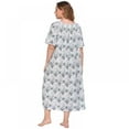 thumbnail image 4 of Women Comfy Nightgown Round Neck Lace Trim Loungewear Oversized Pajama Loose Long Sleep Dress, 4 of 4