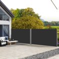 thumbnail image 2 of Outsunny Auvent Latéral Double Rétractable 236 Pouces x 63 Pouces Écran de Patio Noir, 2 of 10