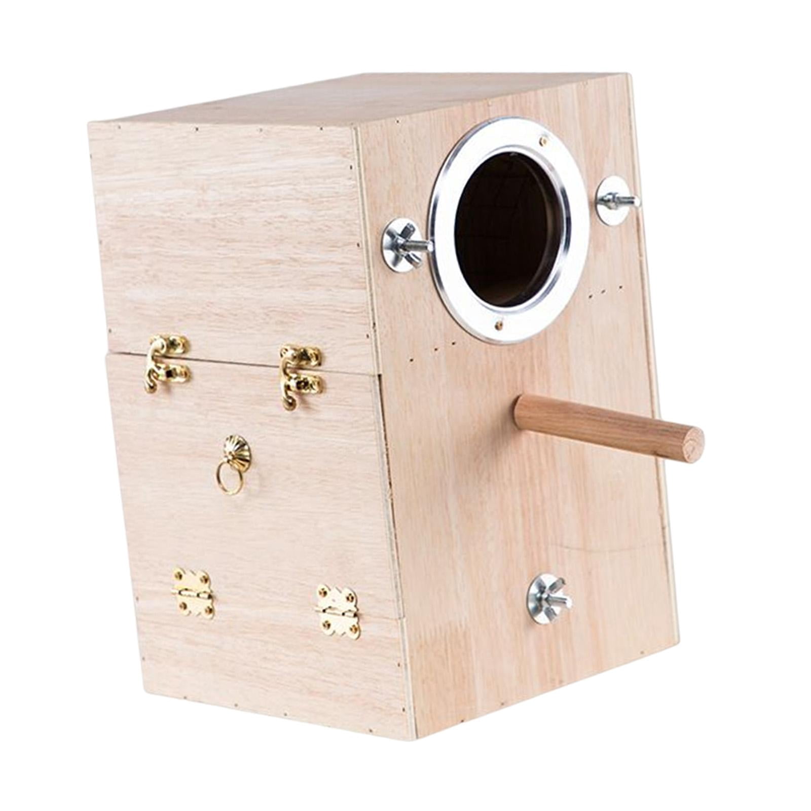 Parrot Breeding Box Bird House Parakeet Hatching Cage for Budgie Left Hanging