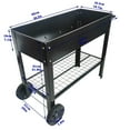 thumbnail image 4 of Hommoo Raised Garden Bed, Mobile Metal Garden Bed Cart, Black, 4 of 8
