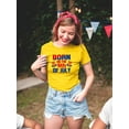 thumbnail image 2 of Born On 4Th Of July T-Shirt Women -Image by Shutterstock, Female 5X-Large, 2 of 4
