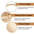 thumbnail image 5 of SENSETH 1Pc Decorative Hand Woven Storage Basket Handheld Flower Basket for Home (Beige), 5 of 8