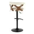 thumbnail image 6 of Gardenia Adjustable Bar Stool, Chrome Bar Stools, Bar Chairs, Swivel Bar Stools, Bar Stools Set of 2 (Cream Faux Leather), 6 of 6