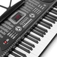 thumbnail image 4 of Hamzer Piano con teclado de 61 teclas con parlantes incorporados, soporte, banco, auriculares, micrófono y etiquetas para teclas - Juego de teclado musical electrónico para principiantes, 4 of 5