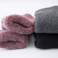 thumbnail image 4 of Winter Women Solid Color Thicken Thermal Warm Middle Tube Soft Woolen Socks, 4 of 8