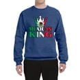 thumbnail image 2 of Wild Bobby Mexican King Latin Pride Unisex Crewneck Graphic Sweatshirt, Vintage Heather Blue, XX-Large, 2 of 5