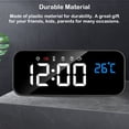 thumbnail image 4 of Reloj despertador electrónico Digital LED Control de voz recargable Yuarrent negro HA083552-02B, 4 of 6