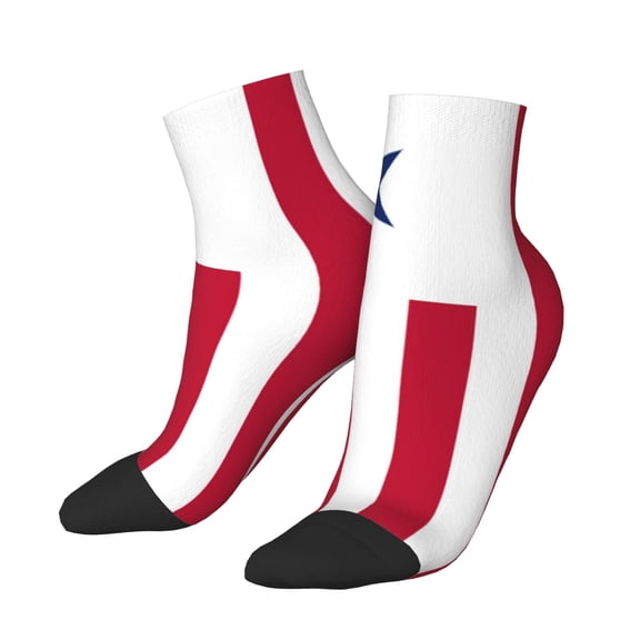 Women Men Athletic Socks Flag Of Liberian Cushioned Quarter Ankle Socks