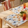 thumbnail image 4 of Orange Lily Placemats Set of 2, Spring Blue Flower Hand-painted Style Country Farm Non-Slip Place Mats Washable Table Mats for Kitchen Dining Table Decorations Indoor/Outdoor, 4 of 9