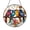 Acrylic 3.5 Inch, variant on Colorful Birds Acrylic Suncatcher Window Hanging, Stained Glass Style Decorative Art Panel with Four Birds on Branch, Nature Inspired Home Window Decor Ornament Gift