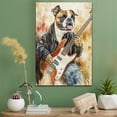 thumbnail image 2 of Boxer Dog Stretched Canvas Size 8x12 – Funny Boxer Dog Canvas Wall Decor, Funny Dog Wall Art for Bass Guitar Room, 2 of 5