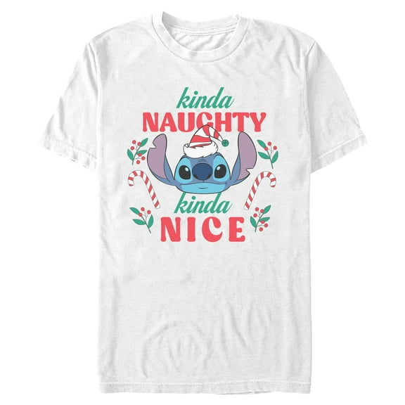 Mens Lilo & Stitch Kinda Naughty and Nice Stitch T Shirt