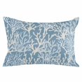 thumbnail image 2 of Blue Coral Coastal Throw Pillow Covers, Ocean Nautical Seaside Beach Soft Breathable Pillow Cases with Invisible Zipper for Sleeping, Toddler Pillowcases for Couch Bed Sofa Chair 12x20 Inches, 2 of 6