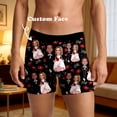 thumbnail image 2 of Men's Funny Wife Face Print Boxer Briefs Underwear Breathable Valentine's Day Boxers Novelty Pattern Printing Black L, 2 of 7