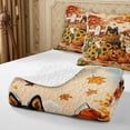 thumbnail image 4 of Erosebridal Fall Dogs Twin Quilt Set 2 Pieces,Cozy Autumn Twin Coverlet Set,Brown,1 Bedspread and 1 Pillowcase, 4 of 7
