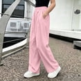 thumbnail image 6 of zbxnLI Kid's Straight Leg Pants Solid Color Elastic Waist Sports Pants Fashion Casual Comfy Trousers with Pockets, 6 of 6