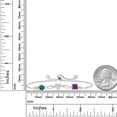 thumbnail image 3 of Gem Stone King 925 Silver and 10K Yellow Gold London Blue Topaz Moissanite Purple Amethyst and Lab Grown Diamond Tennis Bracelet for Women By Keren Hanan (2.15 cttw, Adjustable up To 9 inch), 3 of 4