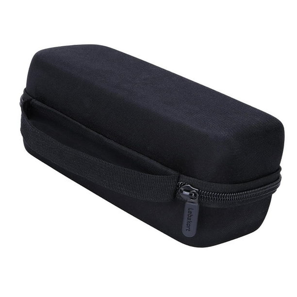 Cartera portátil para accesorios con capacidad para 6 compartimentos, compatible con cierre de cremallera. Negro