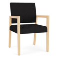 thumbnail image 1 of Pemberly Row Waiting Reception Guest Chair Wood Frame in Black, 1 of 5