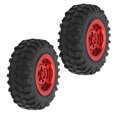 thumbnail image 3 of Pneus de Camion RC, Pneus en Caoutchouc RC Durables avec Doublure en Éponge pour WPL D12 1/10 Camions RC Rouge R, 3 of 8