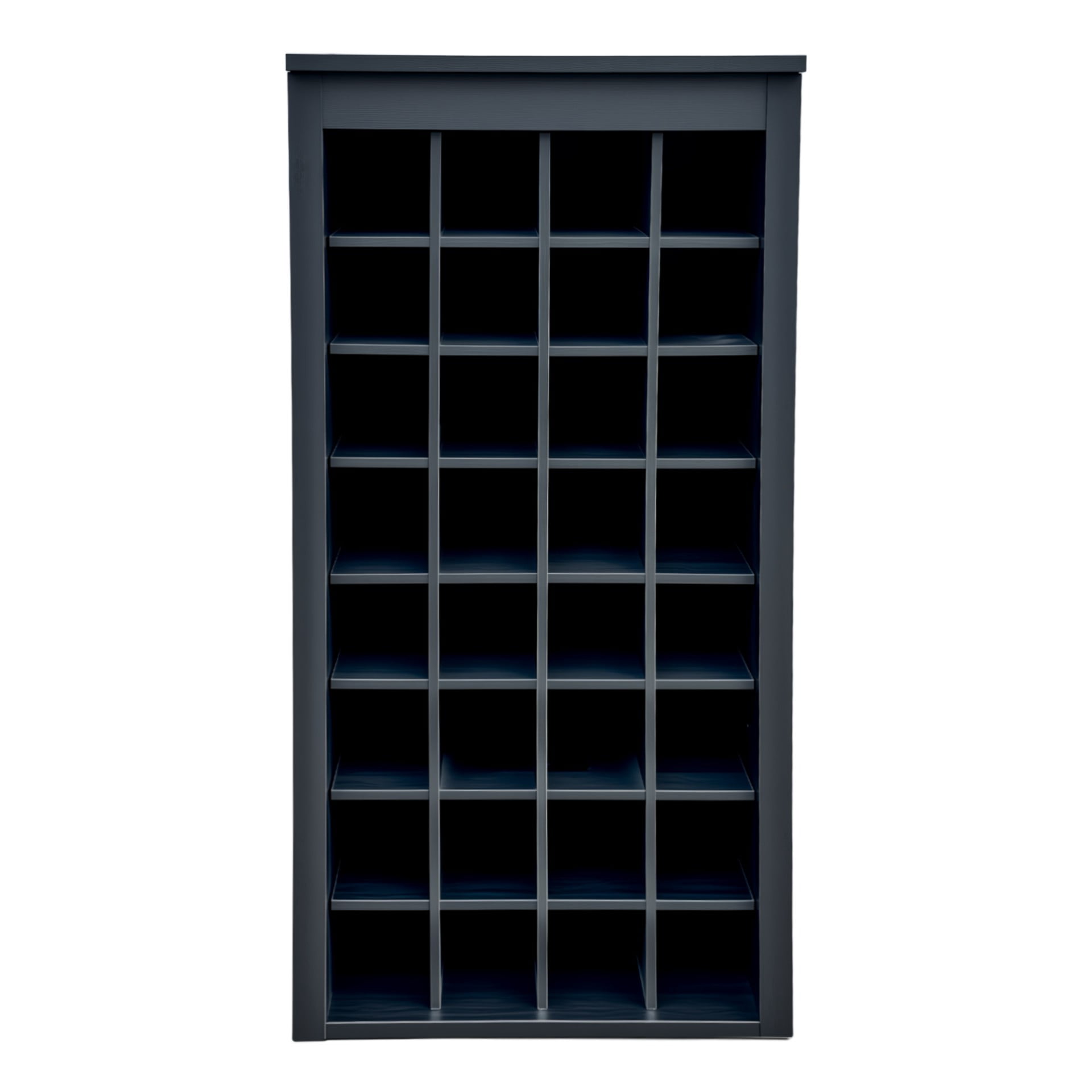 Wine Bar Cabinet 32 Bottle Storage Rack, Freestanding Buffet Cabinet Modular Wine Storage Organizer for Kitchen Dining Room, Black