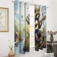 thumbnail image 2 of Raccoon Playing Guitar Blackout Curtains for Bedroom Curtains Insulated Room Darkening Window Drapes for Living Room, 2 of 7