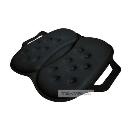 Tektrum Portable Foldable Orthopedic Cool Gel Seat Cushion with Handle for Travel, Airplane, Car, Home, Office, Chairs, - Relief for Tailbone, Sciatica, Back Pain, Prostate, Postnatal (TD-GS1205-BLK)